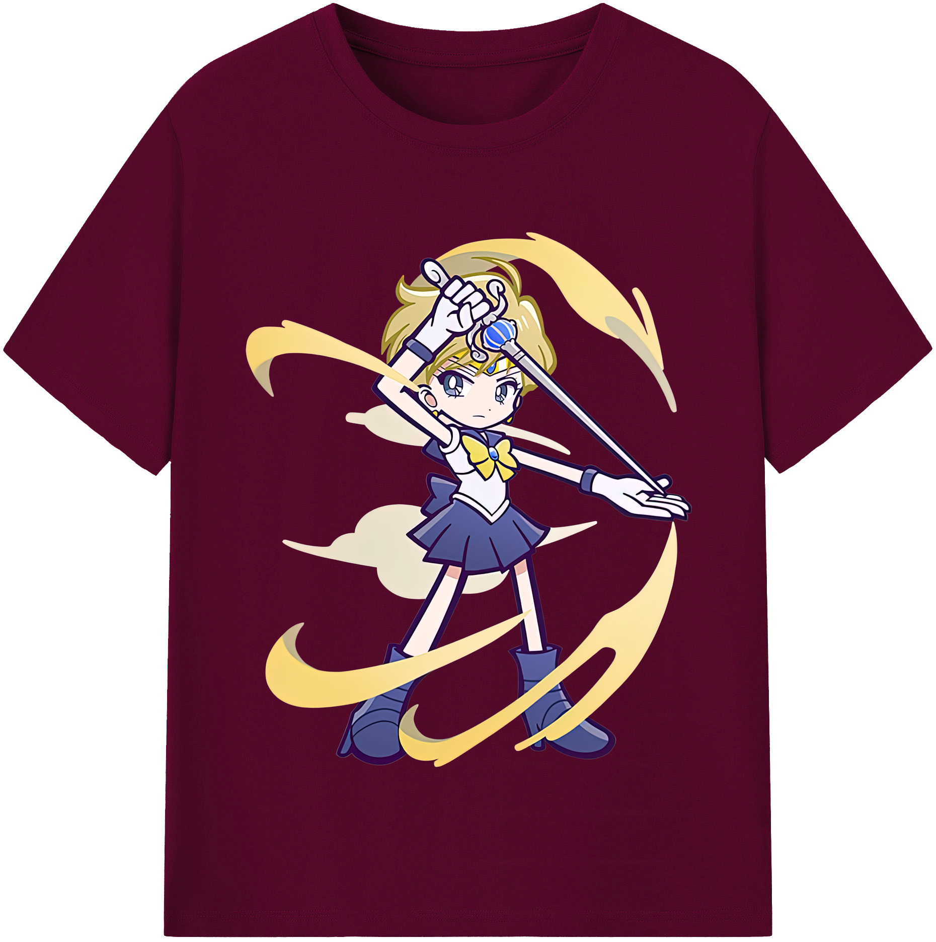 （画像用） 美少女戦士セーラームーン 天王はるか Sailor Moon Tenoh Haruka レディースカジュアルプリントTシャツ（綿100％）